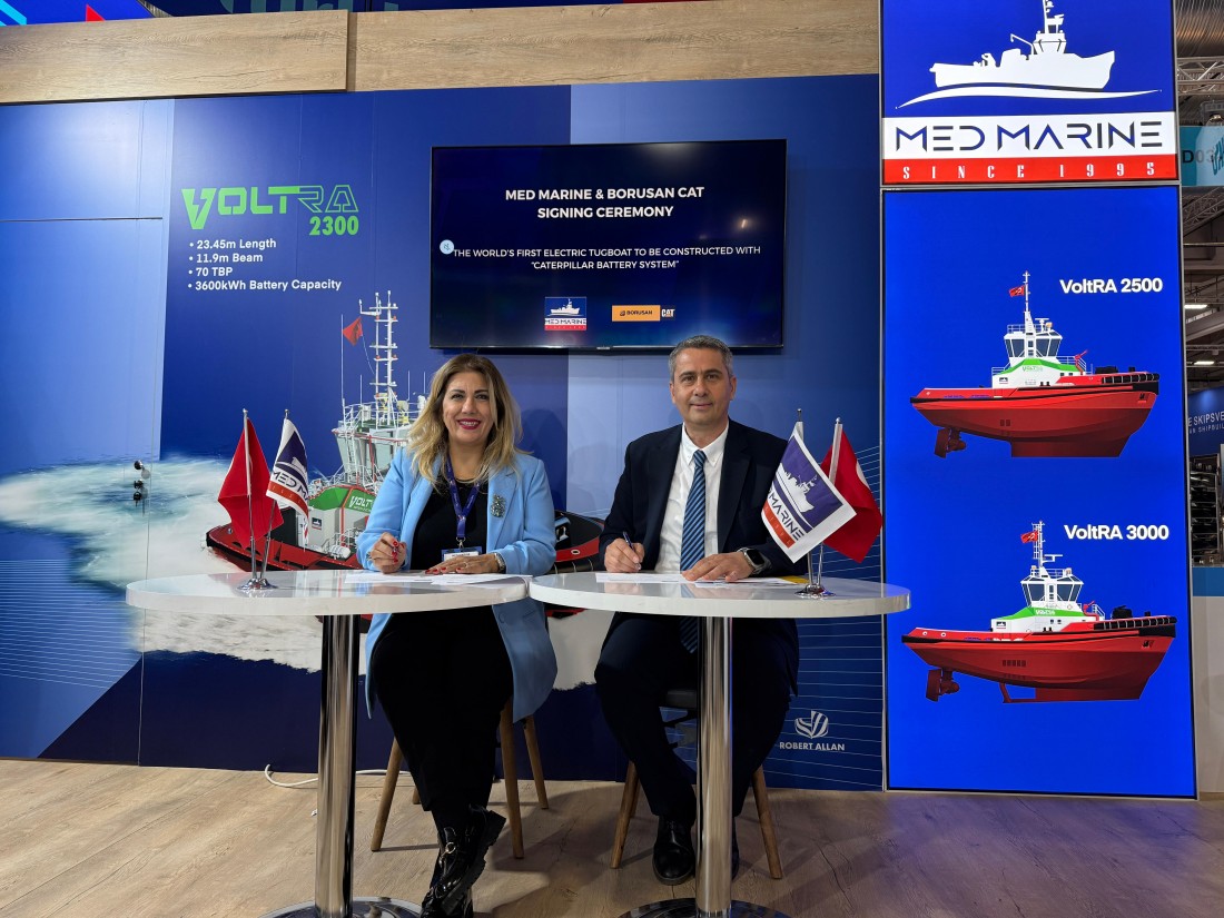 MED MARINE TO BUILD VOLTRA: THE FIRST FULLY ELECTRIC TUG POWERED BY CATERPILLAR BATTERY SYSTEM